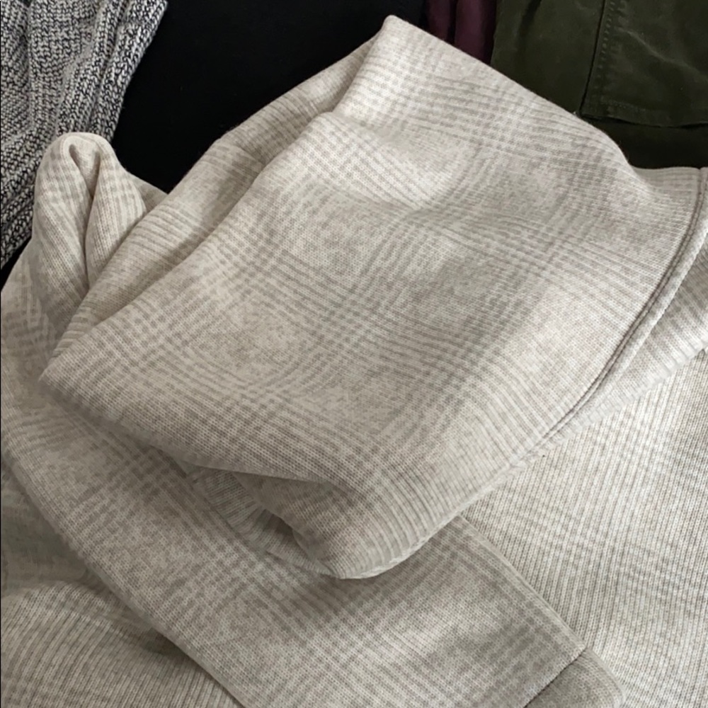 Large funnel neck J Crew fleece sweater.